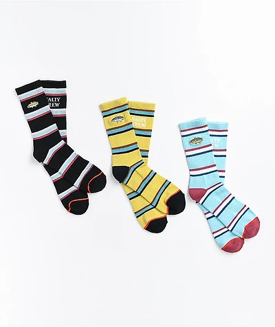 Salty Crew Beach Break 3 Pack Crew Socks