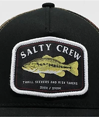 Salty Crew Big Mouth Black & Camo Trucker Hat