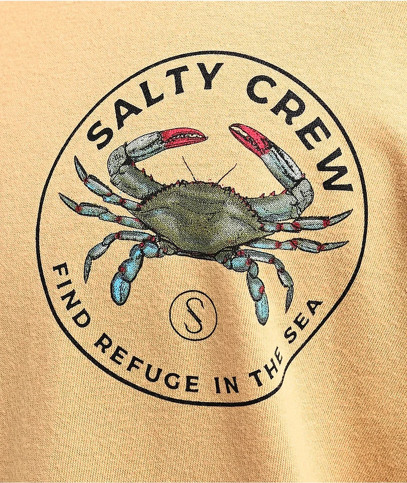 Salty Crew Blue Crabber Camel T-Shirt