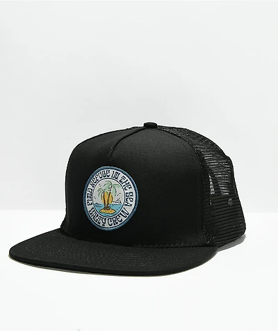 Salty Crew Dos Palms Black Trucker Hat