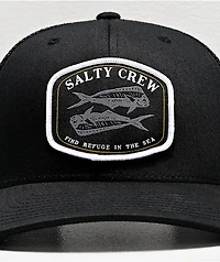 Salty Crew Double Up Retro Black Trucker Hat