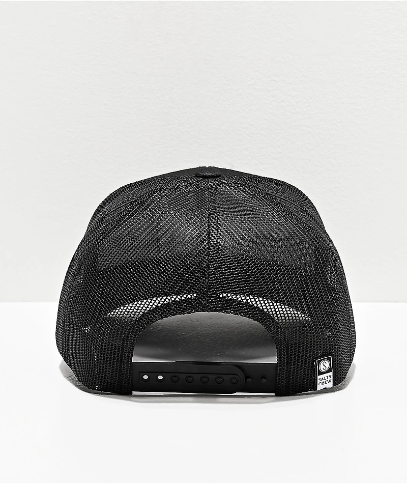 Salty Crew Double Up Retro Black Trucker Hat