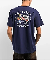 Salty Crew Fish Fight Navy T-Shirt