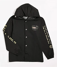 Salty Crew Kids' Bruce Black Windbreaker Jacket