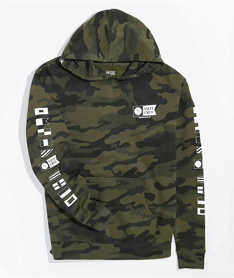 Salty Crew Kids' Bruce Camo Hoodie