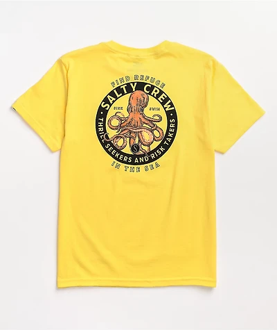 Salty Crew Kids' Reach Yellow T-Shirt