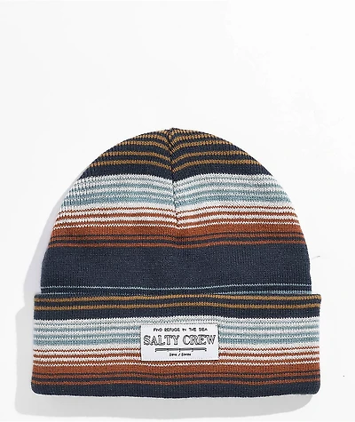 Salty Crew Mainland Dark Slate Stripe Beanie