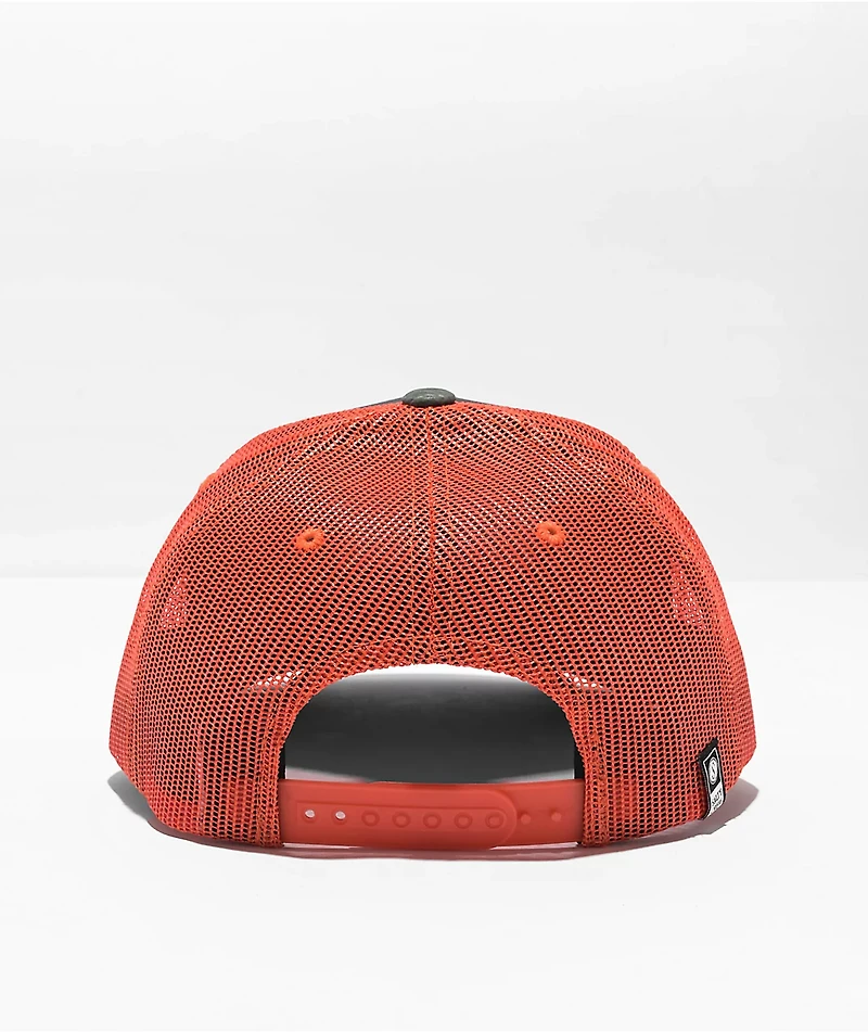Salty Crew Pinnacle 2 Retro Orange & Camo Trucker Hat