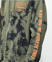 Salty Crew Stealth Green & Black Tie Dye Hoodie