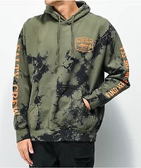 Salty Crew Stealth Green & Black Tie Dye Hoodie