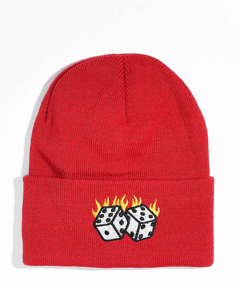 Samborghini Dice Red Beanie