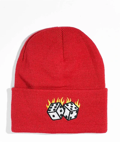 Samborghini Dice Red Beanie