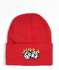 Samborghini Dice Red Beanie