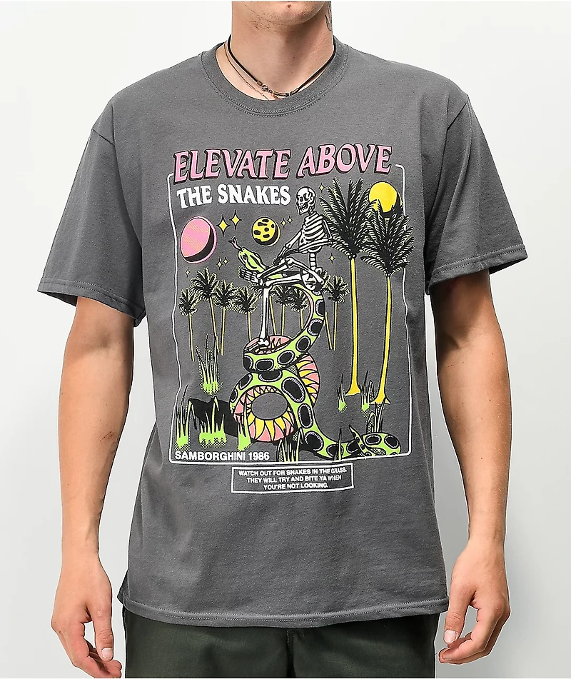 Samborghini Elevate Above Charcoal T-Shirt