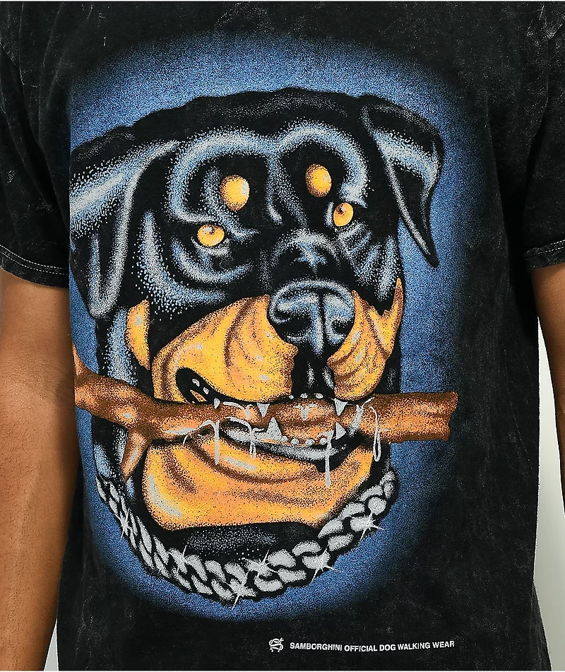 Samborghini Good Boy Black Wash T-Shirt
