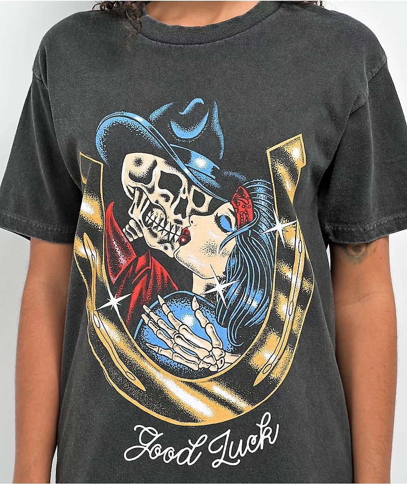 Samborghini Good Luck Black Wash T-Shirt