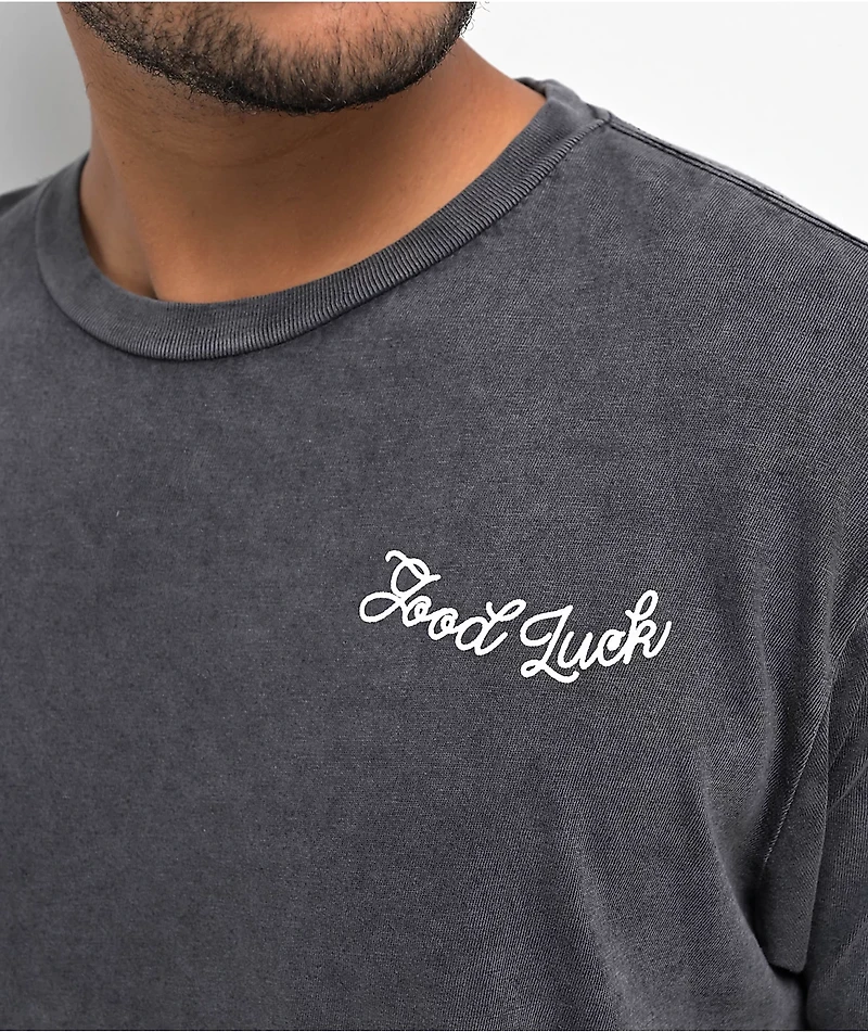 Samborghini Good Luck Horseshoe Black Wash T-Shirt
