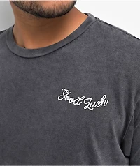 Samborghini Good Luck Horseshoe Black Wash T-Shirt