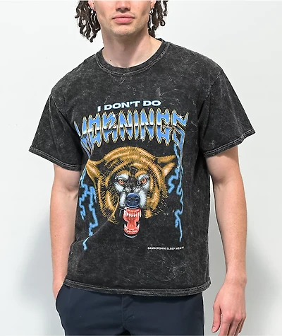 Samborghini I Don't Do Mornings Black Wash T-Shirt