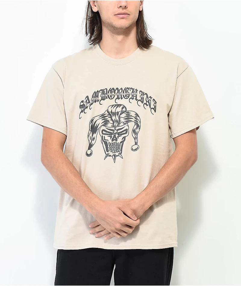 Samborghini Old English Jester Natural T-Shirt