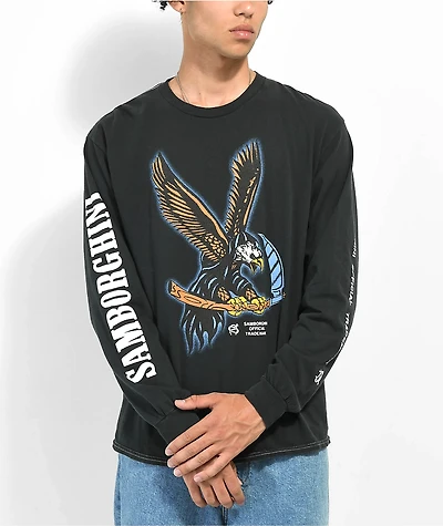 Samborghini Reaper Eagle Black Long Sleeve T-Shirt