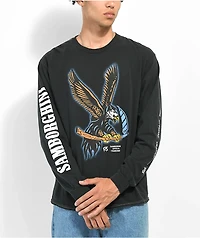 Samborghini Reaper Eagle Black Long Sleeve T-Shirt