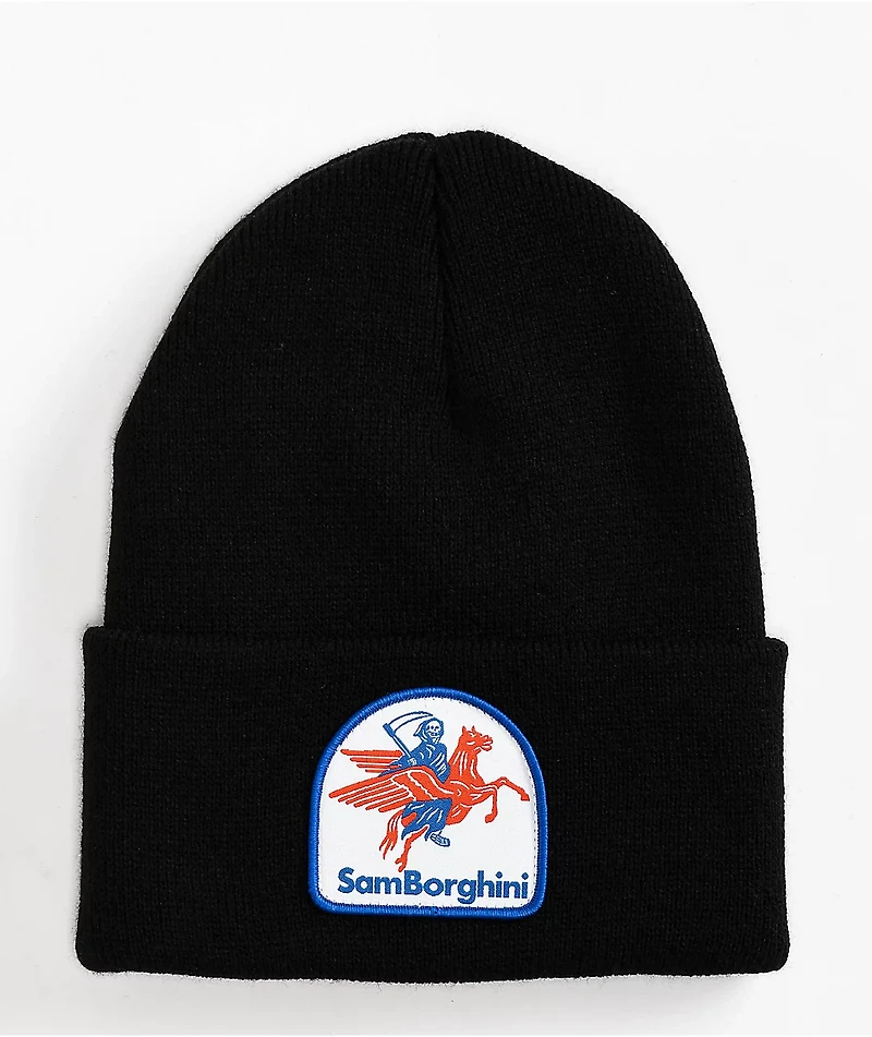 Samborghini Reaper Horse Black Beanie