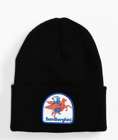 Samborghini Reaper Horse Black Beanie