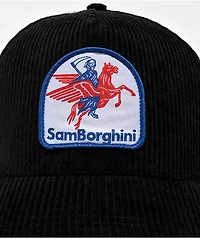 Samborghini Reaper Horse Black Corduroy Snapback Hat