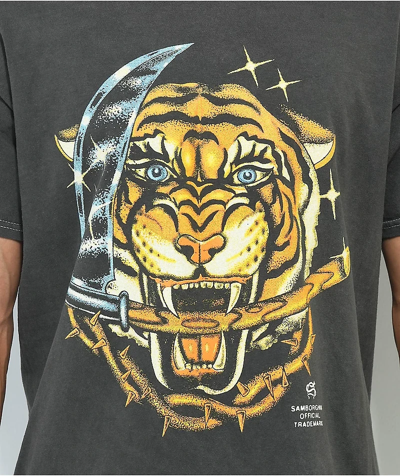 Samborghini Reaper Tiger Black Wash T-Shirt