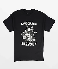 Samborghini Security Dog Black T-Shirt