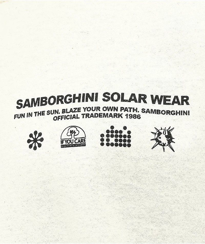 Samborghini Skull Sun Natural T-Shirt