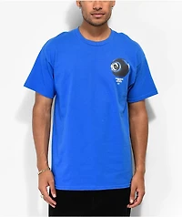 Samborghini Snake 8 Ball Skull Blue T-Shirt