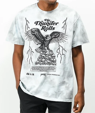 Samborghini Thunder Rolls Grey Tie Dye T-Shirt