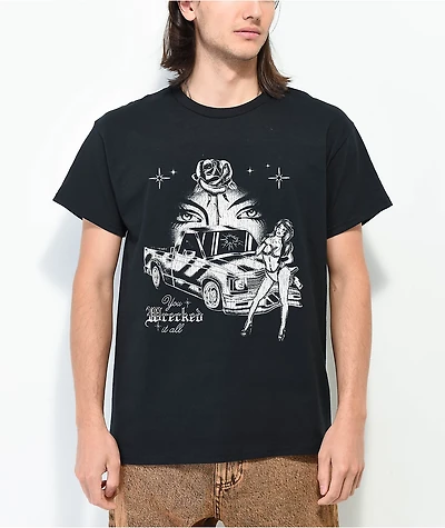 Samborghini You Wrecked It All Black T-Shirt