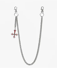 Sanguine Cross Silver Pocket Chain