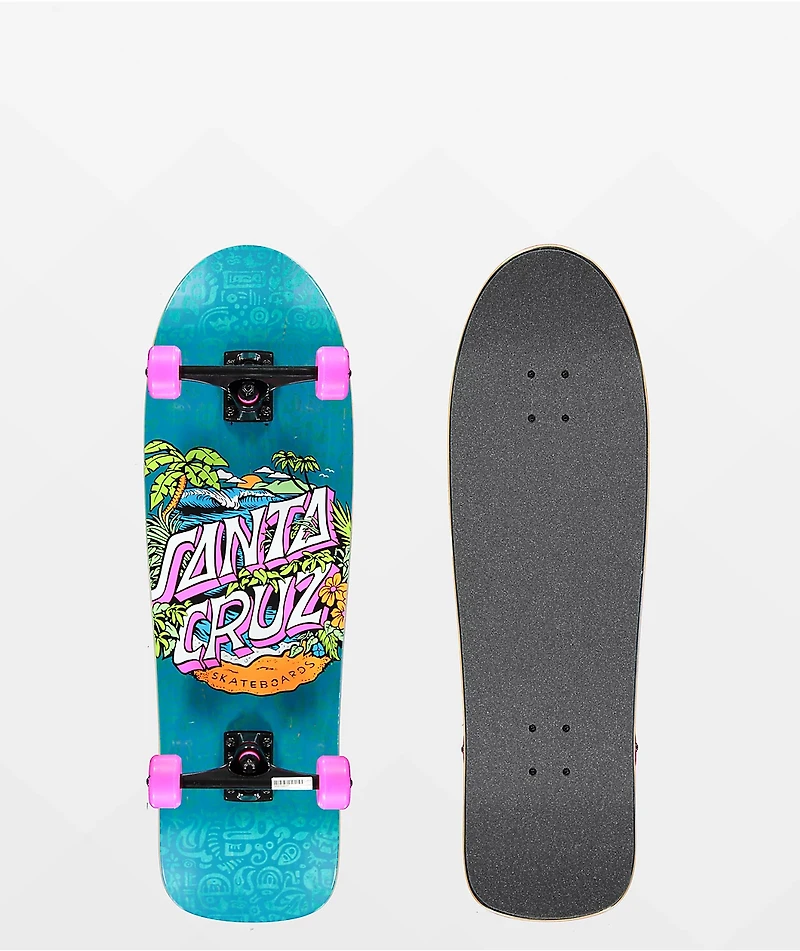 Santa Cruz Aloha Dot Shaped 31.7" Cruiser Skateboard Complete
