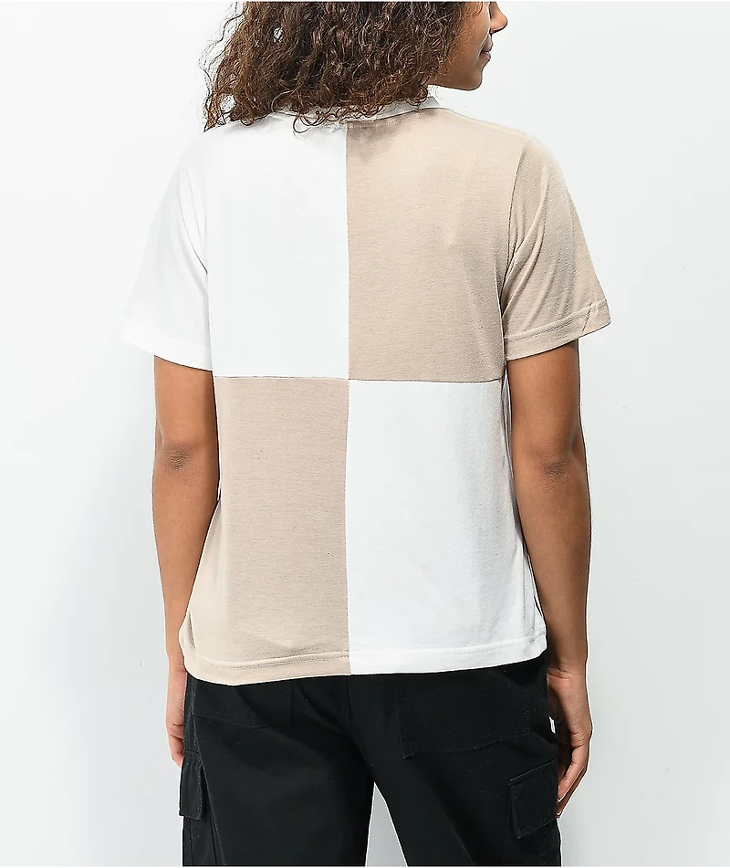 Santa Cruz Amoeba Opus White & Brown Block T-Shirt