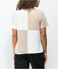 Santa Cruz Amoeba Opus White & Brown Block T-Shirt