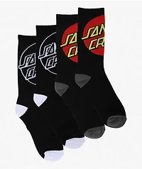 Santa Cruz Big Cruz 2 Pack Black Crew Socks