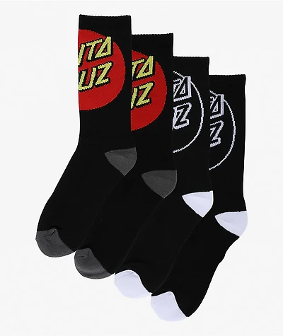 Santa Cruz Big Cruz 2 Pack Black Crew Socks