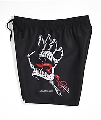 Santa Cruz Bone Hand Black Boardshorts