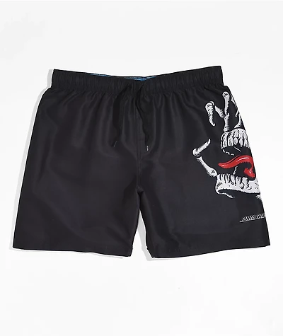 Santa Cruz Bone Hand Black Boardshorts