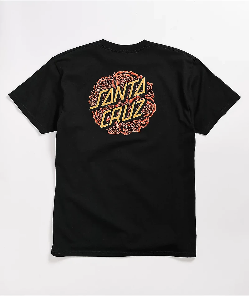 Santa Cruz Bouquet Dot Black T-Shirt