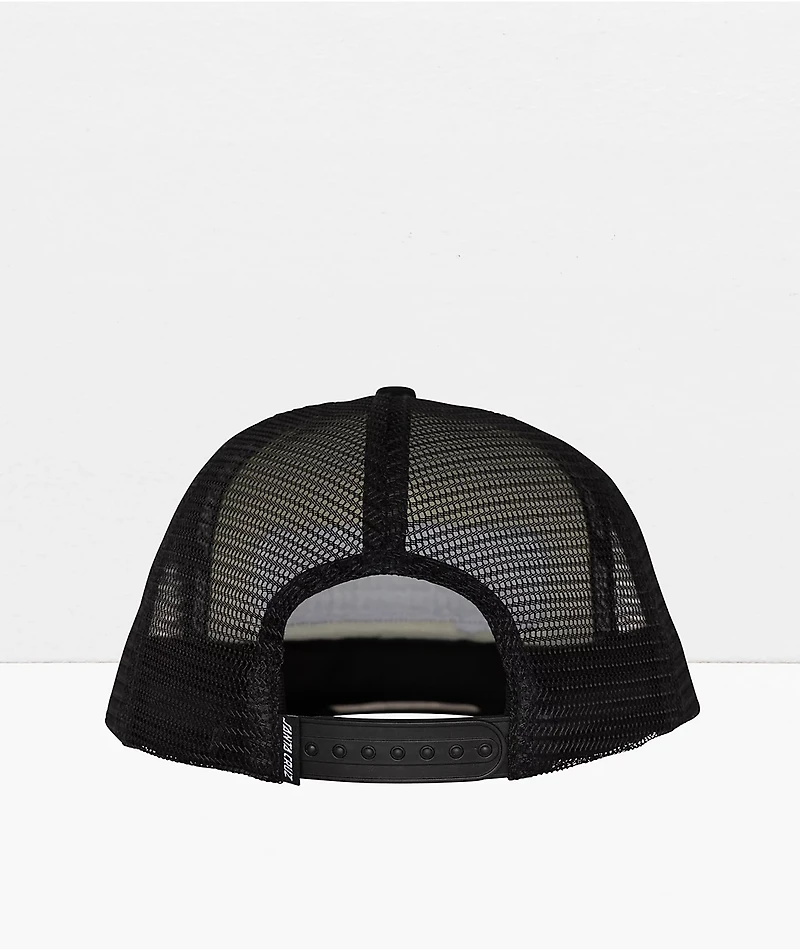 Santa Cruz Box Strip Black Trucker Hat