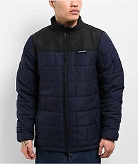 Santa Cruz Brickwork Black & Blue Quilted Puffer Jacket