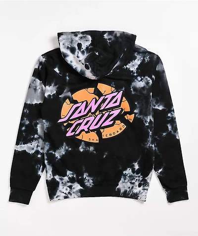 Santa Cruz Broken Dot Black & White Tie Dye Hoodie