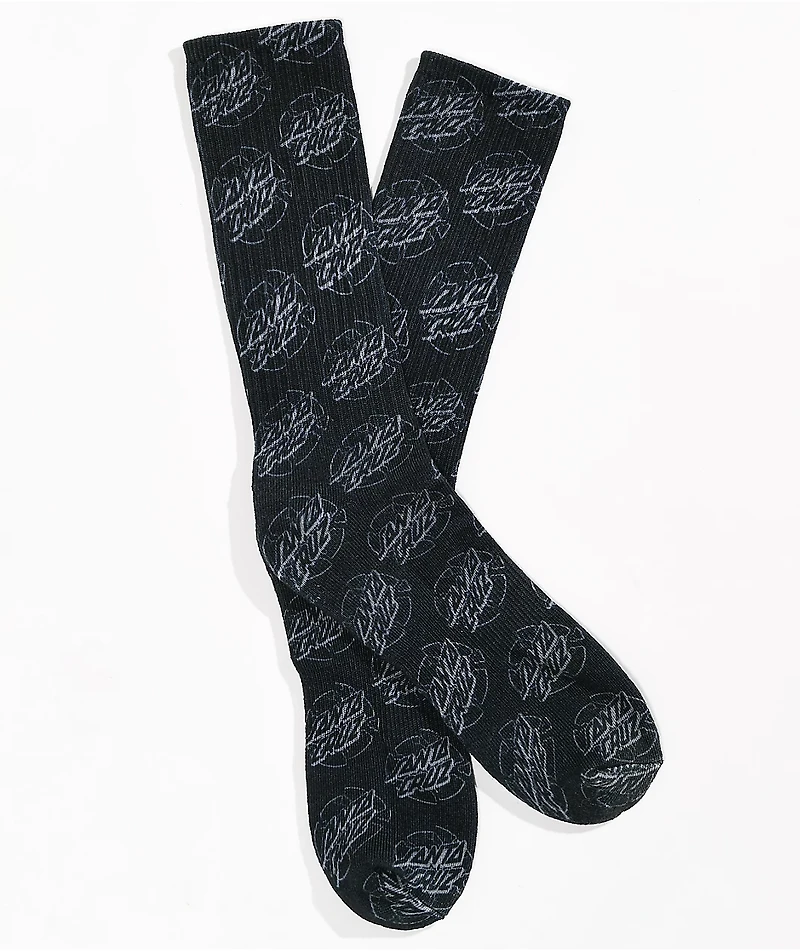 Santa Cruz Broken Dot Black Crew Socks