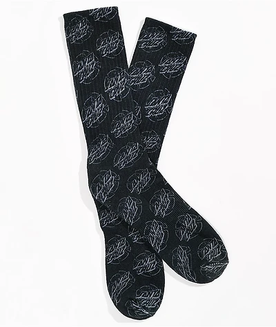 Santa Cruz Broken Dot Black Crew Socks