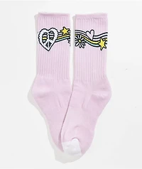 Santa Cruz Bubble Prizm Pink Crew Socks